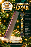 Aluminum back comb fine 19 cms