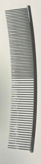 Bent electroplated steel comb