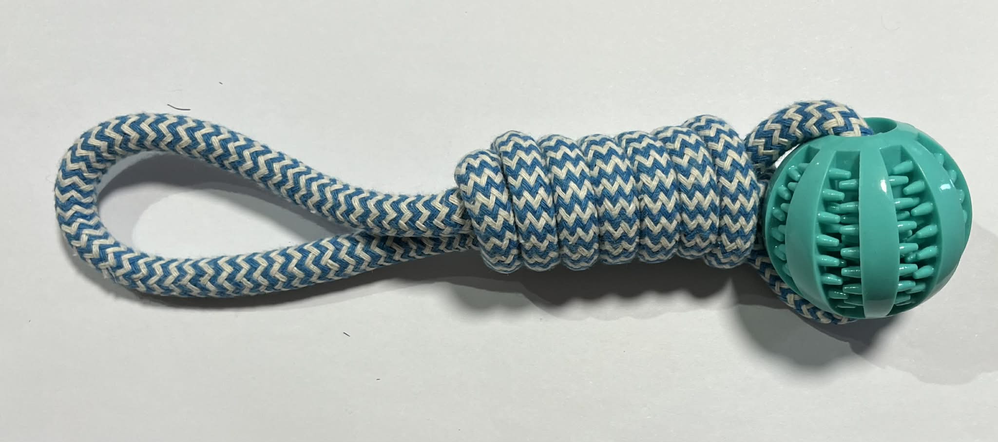 Ball on rope tug toy