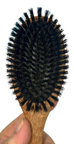 Beachwood handle boar bristle brush