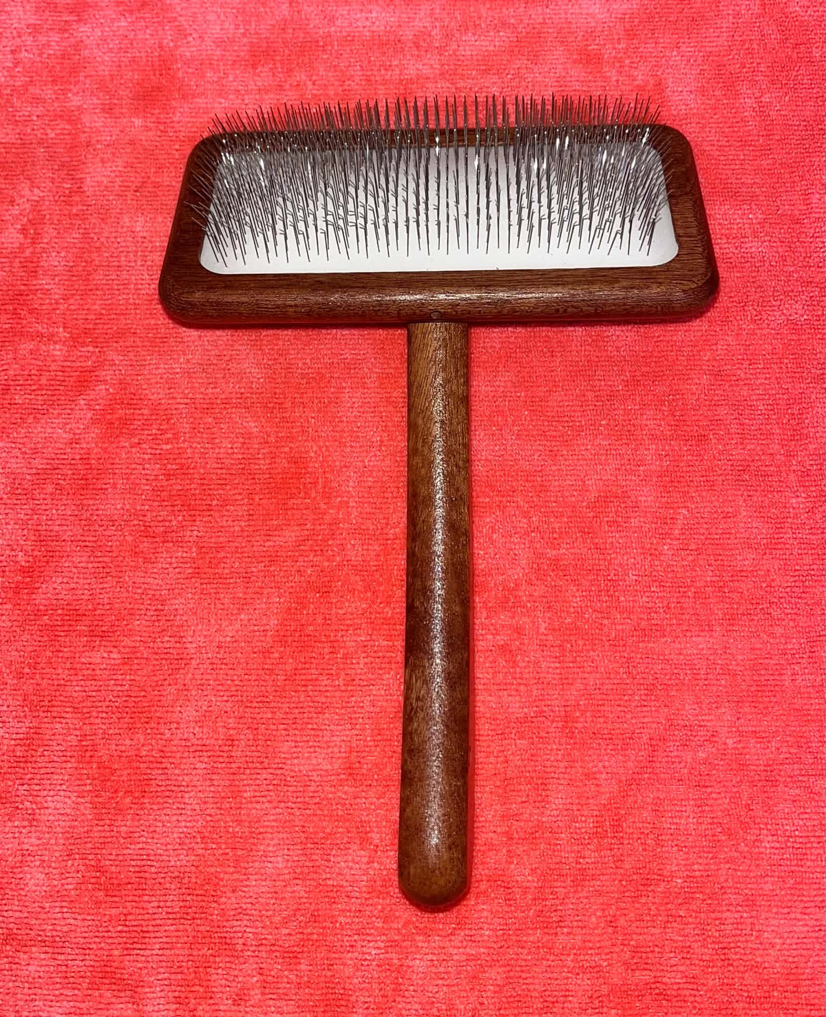 Beachwood handle soft slicker brush